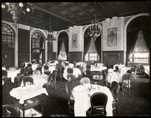 Sala da pranzo al Copley Plaza hotel, Boston, 1912 o 1913